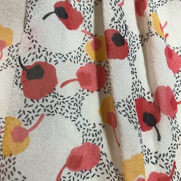 Juicy Couture silk cherry print dress ruffle flutter sleeve size 0 feminine - Picture 9 of 11